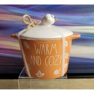 RAE DUNN Warm and Cozy Covered Crock Dish, Acorn Lid, NEW